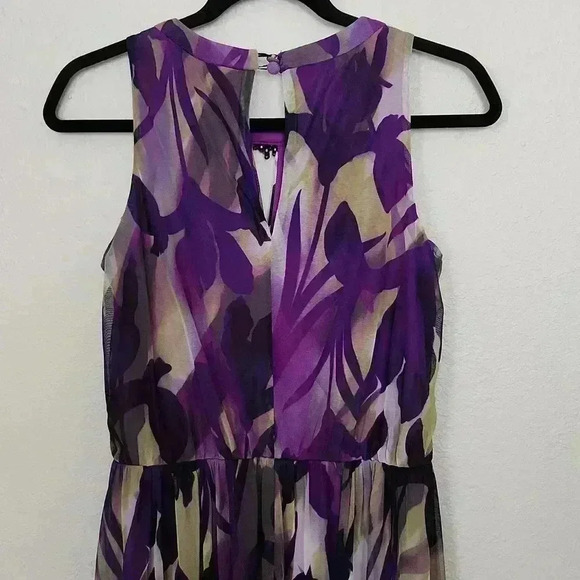 London Times Halter Maxi Dress Floral Size 4 - Picture 9 of 12